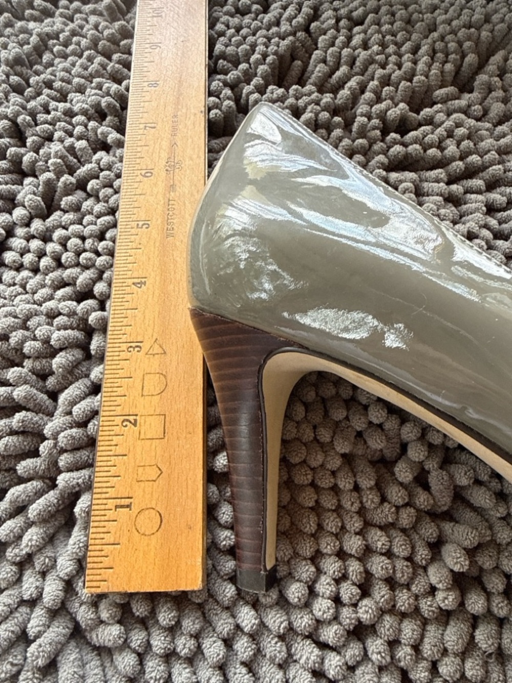 Cole Haan Gray Patent Leather Pumps Size 9B 3” Heel Classic Work Heels - Picture 7 of 14